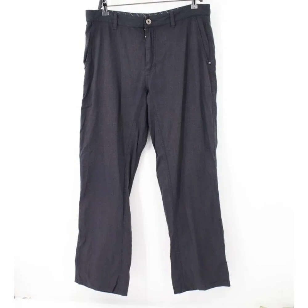 lululemon pants mens 36 L32 straight leg flat front chino athleisure mid rise